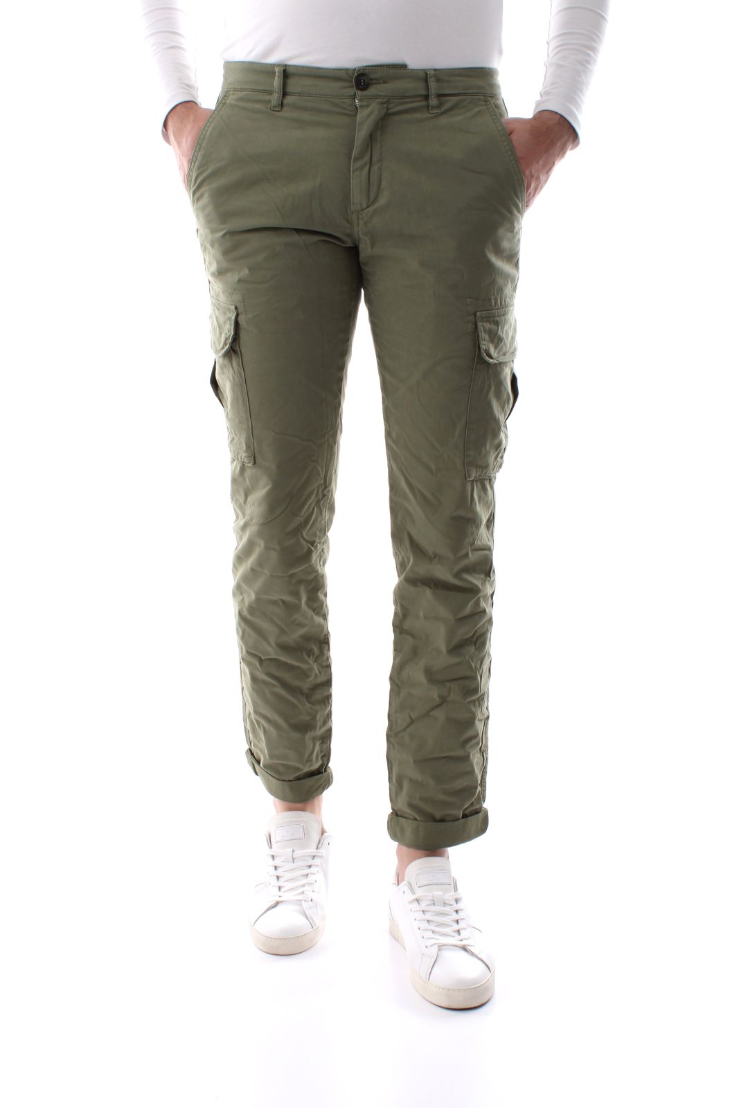 PANTALONI Uomo 40WEFT AIKO SS - 6009/7035 W1765 VERDE LICHENE - TNT  Jeanswear Research