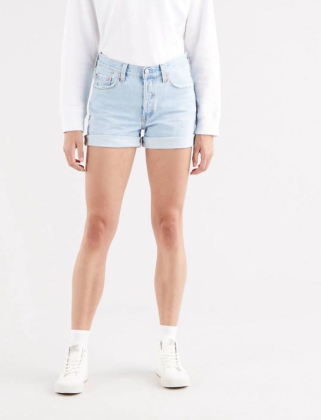 SHORTS E BERMUDA Donna LEVIS 29961 0028 - 501 ROLLED SHORT LUXOR EROSION -  TNT Jeanswear Research