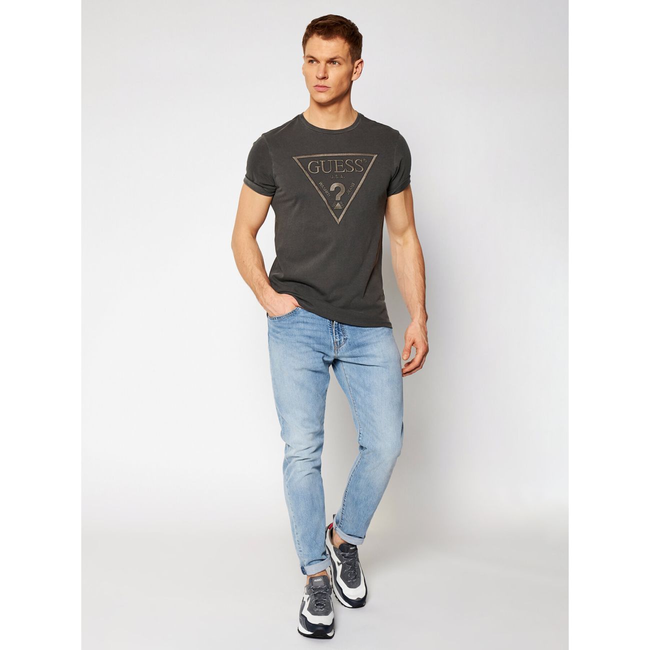 T-SHIRT Uomo GUESS M0BI1J R9YK0 LOGO 