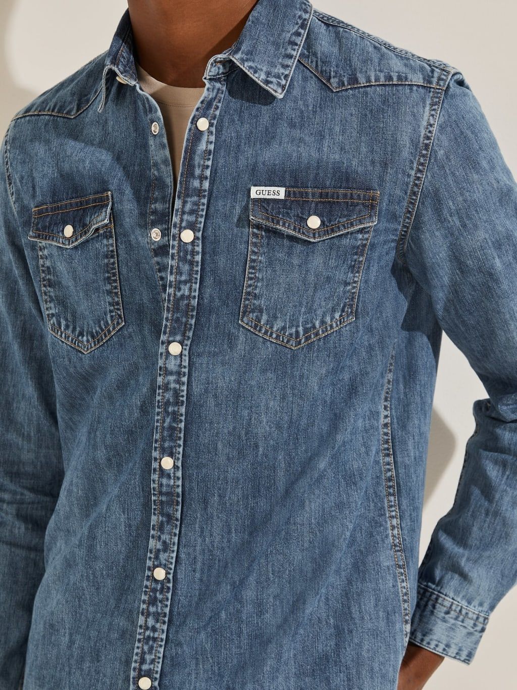 CAMICIE Uomo GUESS M2RH02 D14LA TRUCKEE UTAH DENIM - TNT Jeanswear Research