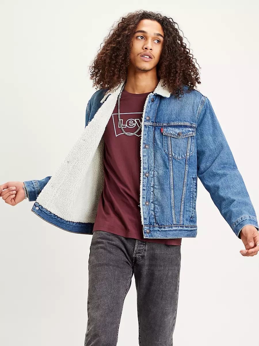 CAPISPALLA E GIACCHE Uomo LEVIS 16365 0128 - SHERPA TRUCKER FABLE - TNT  Jeanswear Research