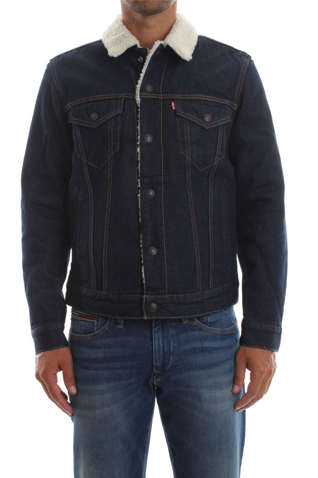 CAPISPALLA E GIACCHE Uomo LEVIS 16365 SHERPA TRUCKER 0084 ROCKRIDGE - TNT  Jeanswear Research