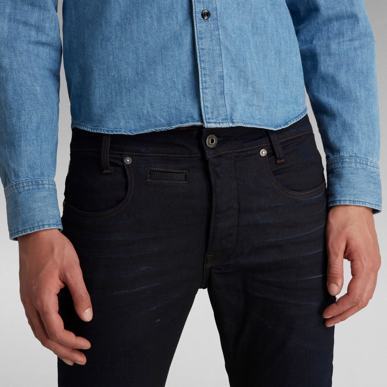 JEANS Uomo G-STAR D06761 7209 D-STAQ 5-POCKET 89 DK AGED VISOR STRETCH DENIM  - TNT Jeanswear Research