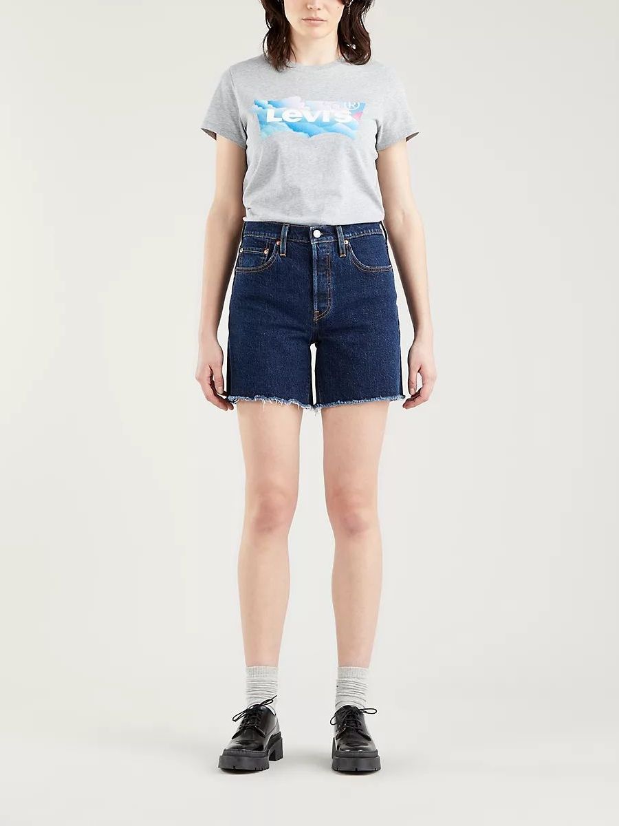 SHORTS E BERMUDA Donna LEVIS 85833 0019 - 501 MID THING SHORT SALSA CENTER  - TNT Jeanswear Research