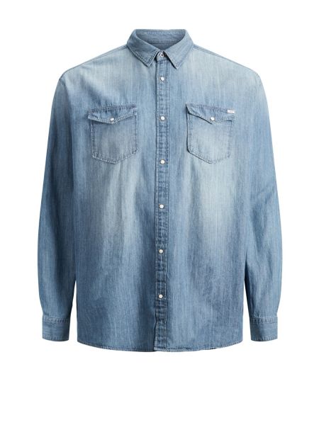 + CAMICE Uomo JACK&JONES 12143934 SHERUDAN BLACK DENIM 