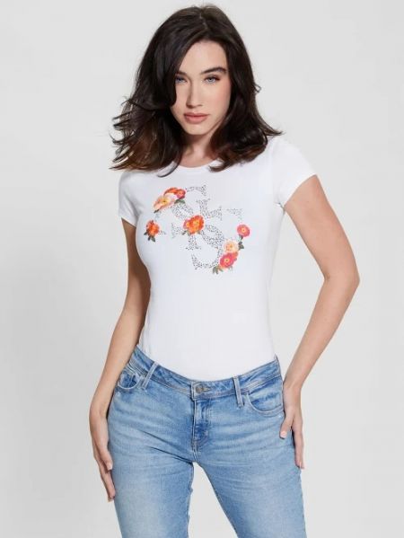 T-SHIRT Donna ONLY 15276910 VALENTINE WHITE/ALL YOU 