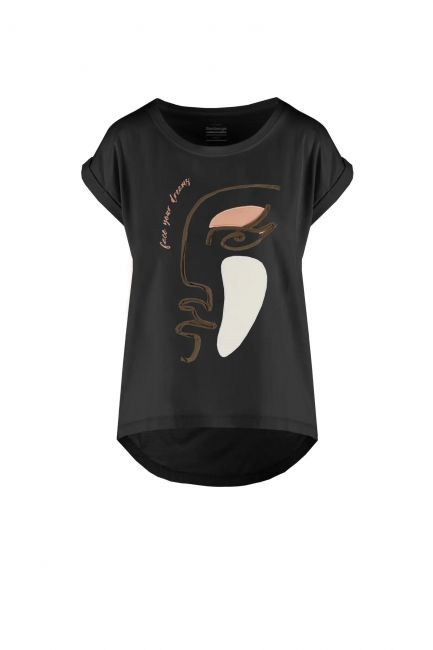 T-SHIRT Donna ONLY 15252456 FREE LIFE BLACK 